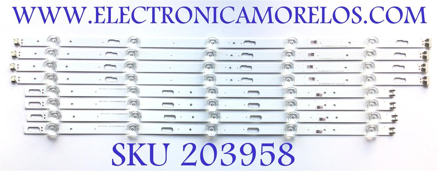 KIT DE LED'S PARA TV SAMSUNG ((8 PIEZAS)) / NUMERO DE PARTE BN96-50315A / BN96-50316A / V0T7-550SMA-R0 / V0T7-550SMB-R0 / MODELOS UN55TU / TU55CU / LH55Q / LH55B / HG55N / UN55AU / UE55TU / UA55TU / UA55CU / UN55CU / UE55CU / MAS MODELOS EN DESCRIPCIÓN